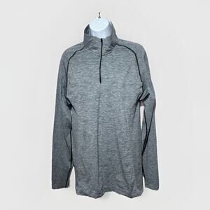 Alphalete Jacket Gray 1/4 Zip Pullover Women’s Large Stretch Athletic Top